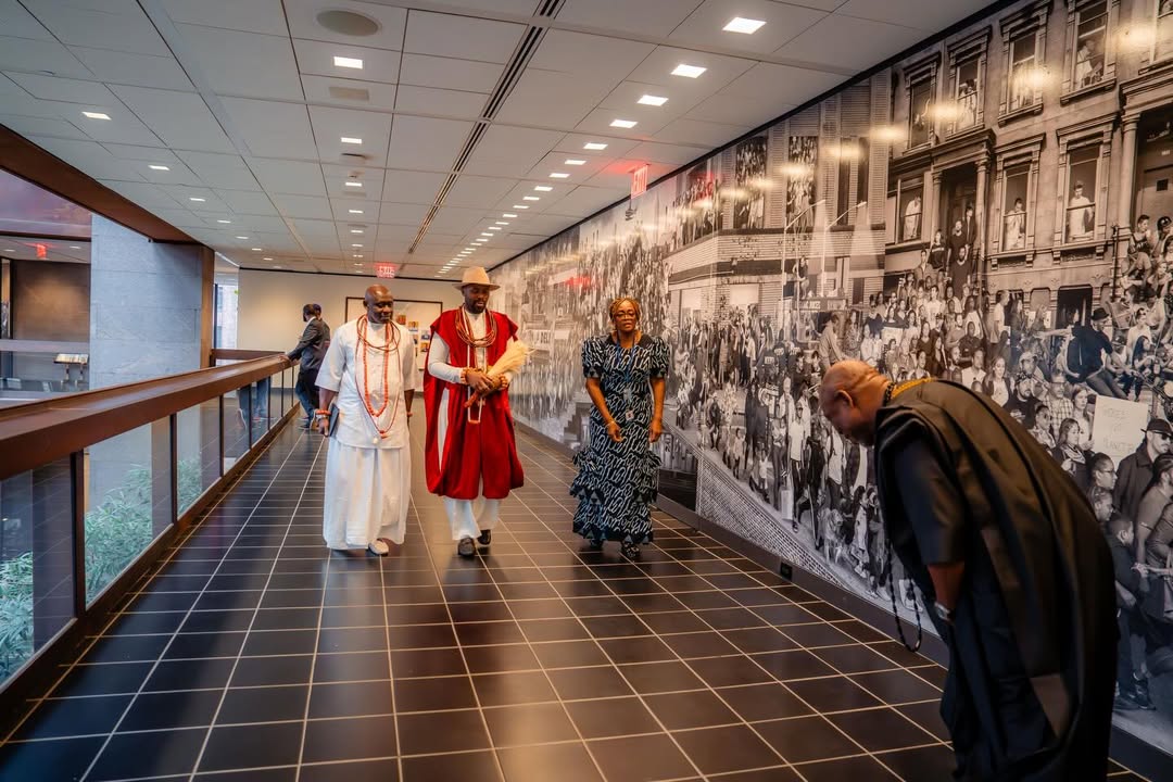 Ogiame Atuwatse III at the just energy transition convening in New York