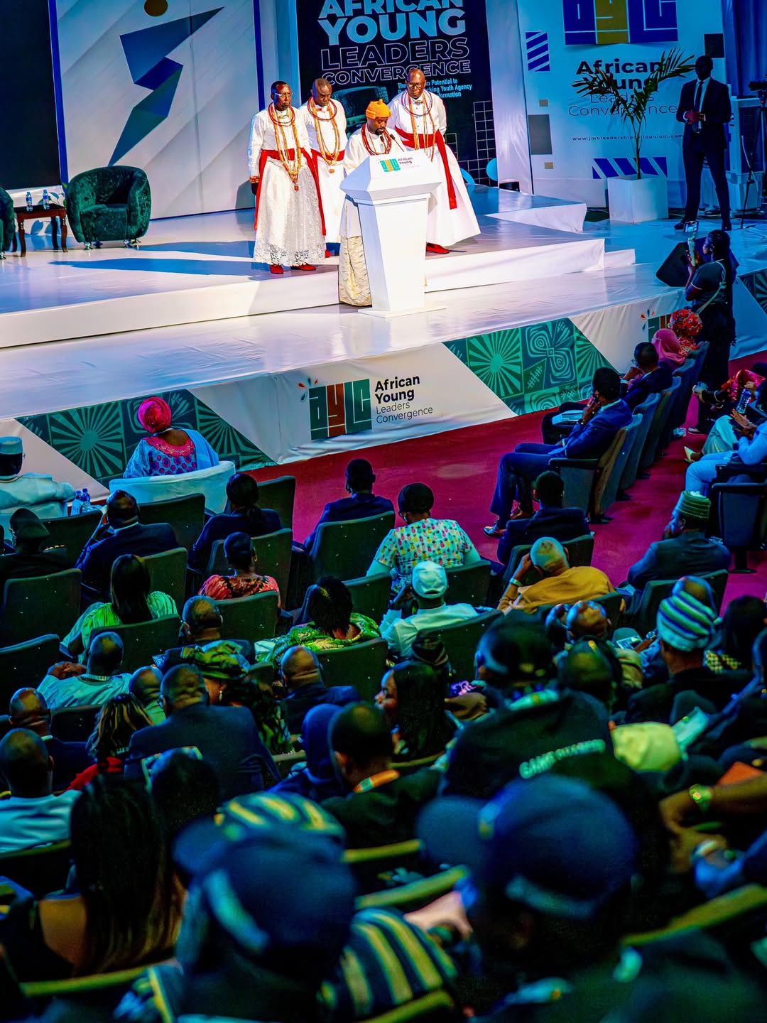 His Majesty delivering his keynote address in Freetown