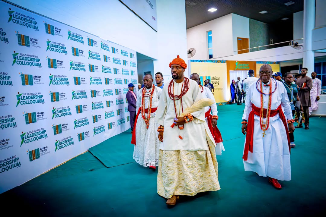 His Majesty arriving at the Julius Maada Bio Leadership Colloquium