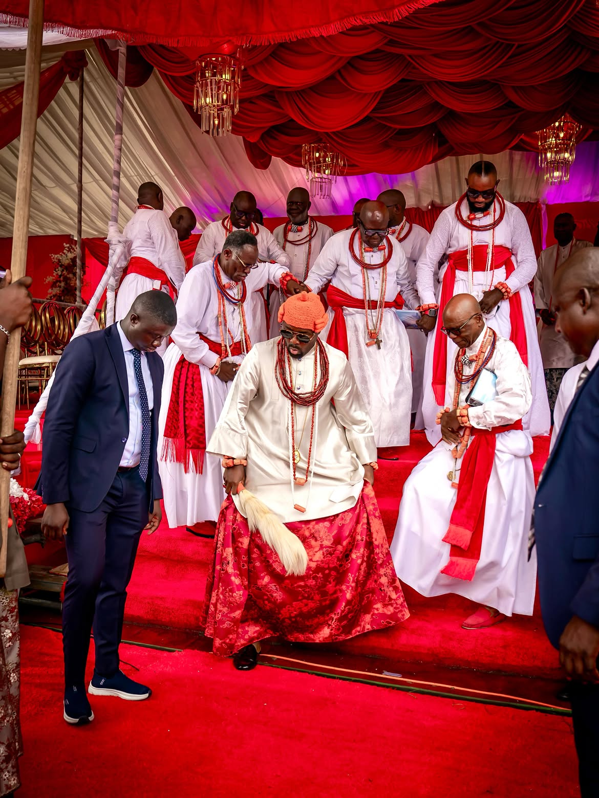 His Majesty Ogiame Atuwatse III during the Ghigho Aghofen ceremony