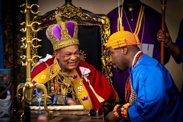 The Olu of Warri with the Amanyanabo of Opobo at his coronation