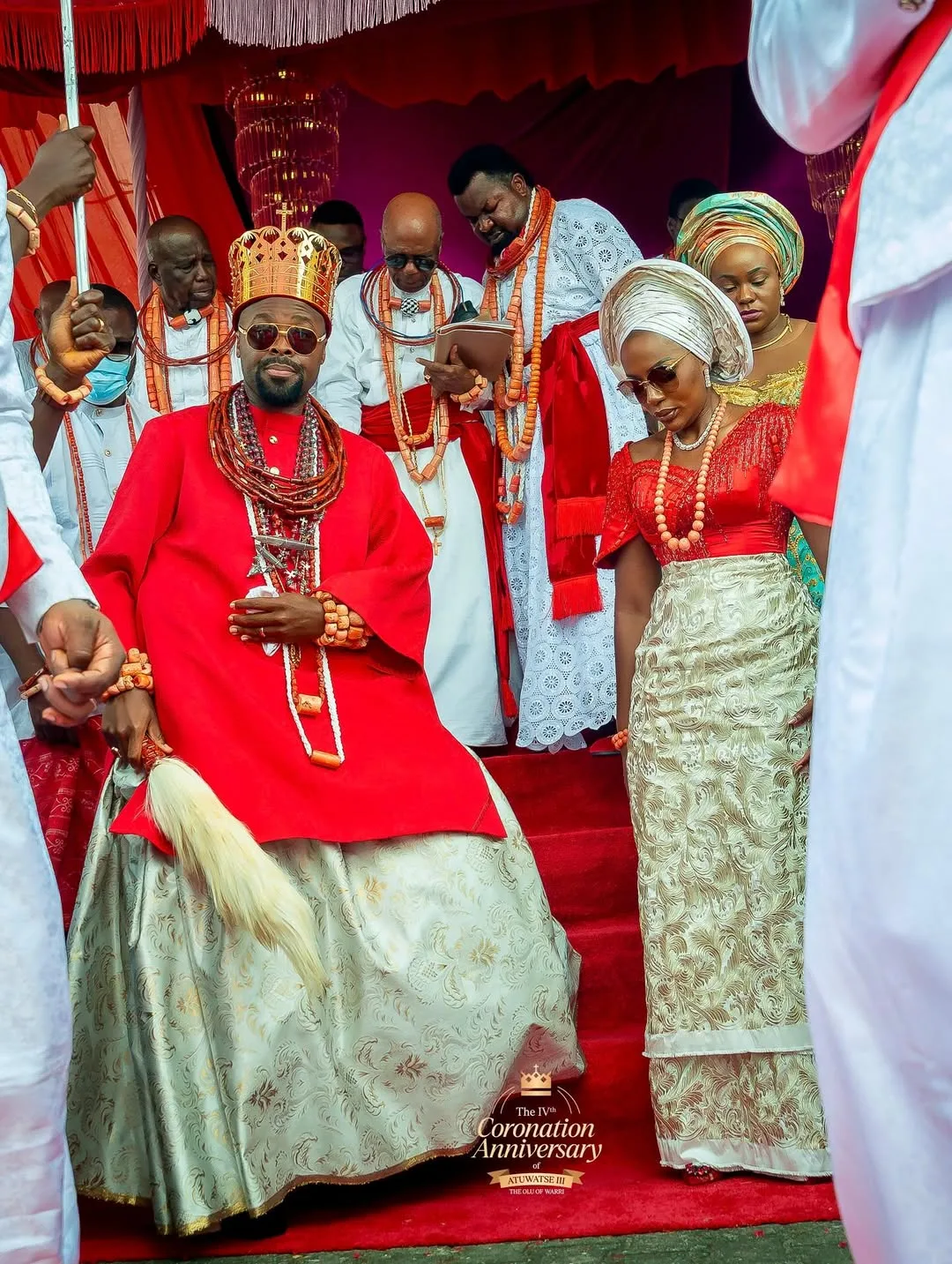 Traditional regalia at the ceremony
