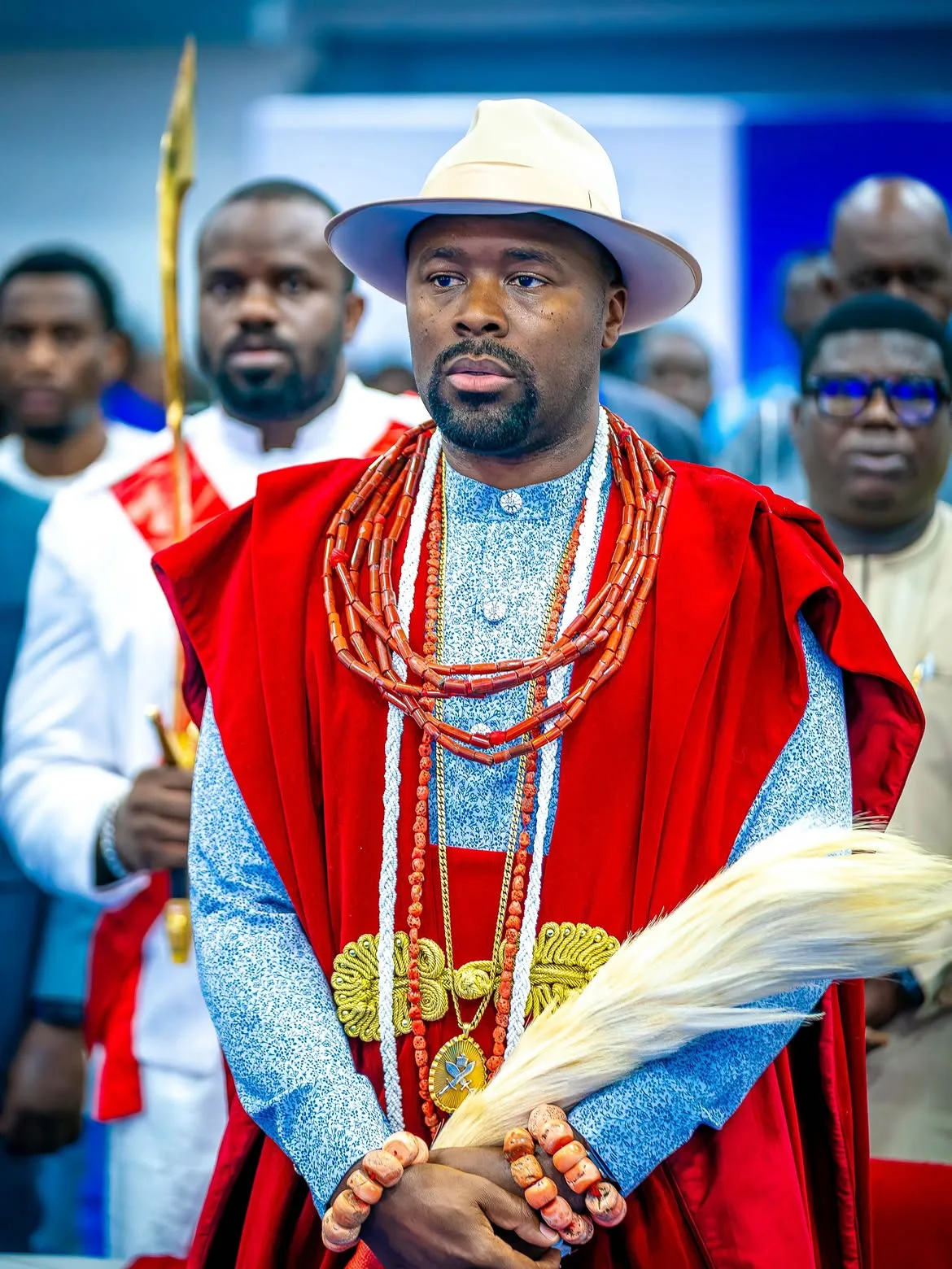 His Majesty Ogiamẹ Atuwatsé III at the Warri Blue Economy Summit