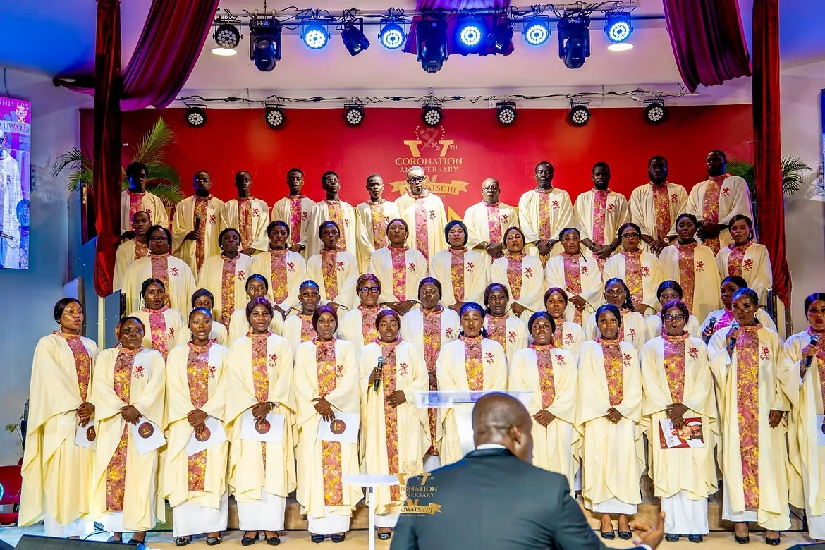 Choir performing at the 5th Coronation Anniversary Thanksgiving